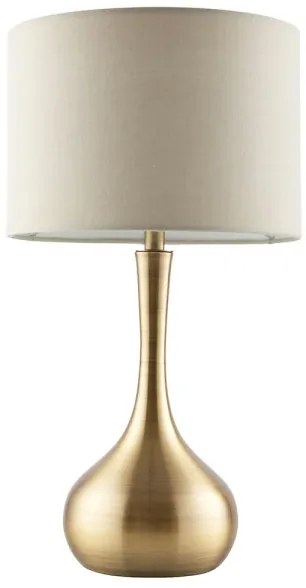 Endon 61191 - Fényerőszabályozható asztali lámpa PICCADILLY 1xE14/40W/230V sárgaréz/bézs