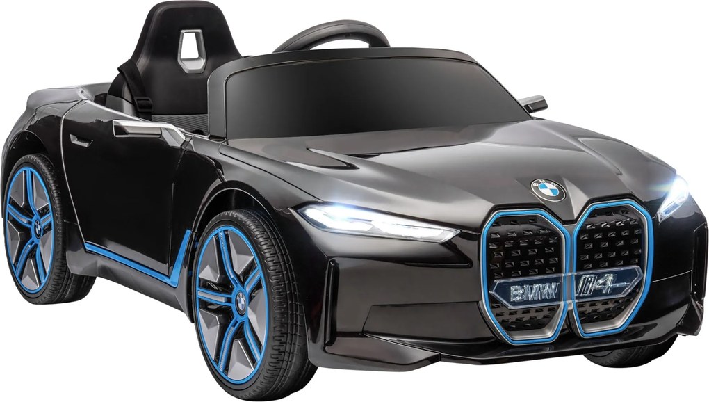 HOMCOM Gyerek Elektromos Autó Távirányítóval, Napelemes Akkumulátor, BMW Gyerek Autó Fényszóróval, MP3 Lejátszóval, Biztonsági Övvel, 3-5 km/h, 3-5 Év