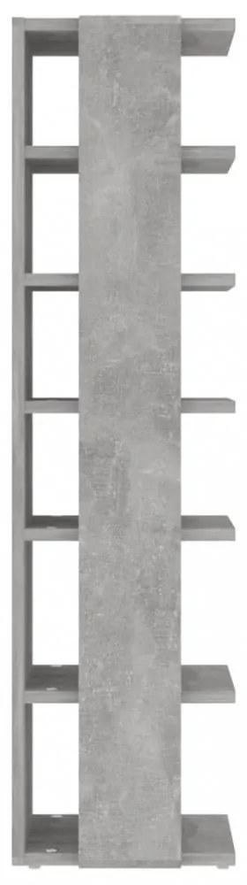 vidaXL betonszürke szerelt fa cipőszekrény 27,5 x 27 x 102 cm