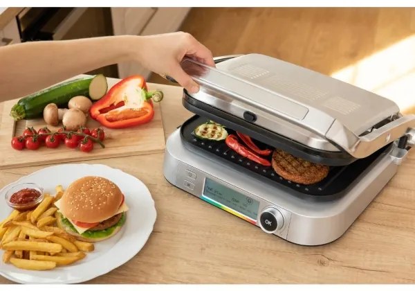 Sencor kontakt grill 2100W/230V matt króm kivitelben