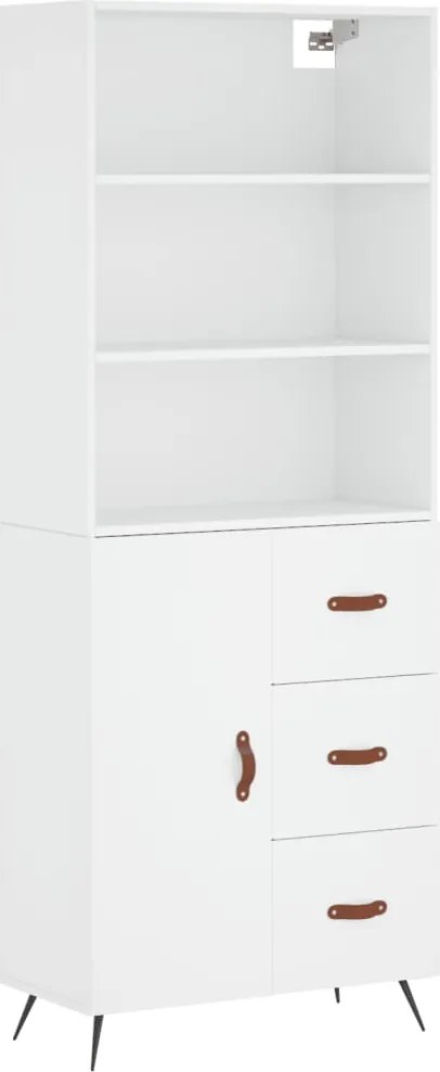 vidaXL fehér szerelt fa magasszekrény 69,5 x 34 x 180 cm