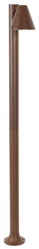 Modern kültéri oszloplámpa rozsdabarna 100 cm IP44 állítható - Ciara