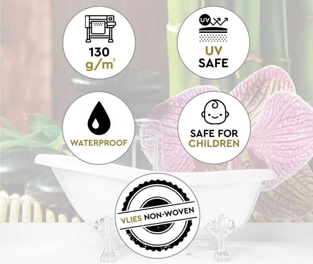 Gario Fotótapéta Orchidea, zen kövek és bambusz Anyag: Vlies, Méret: 350 x 245 cm