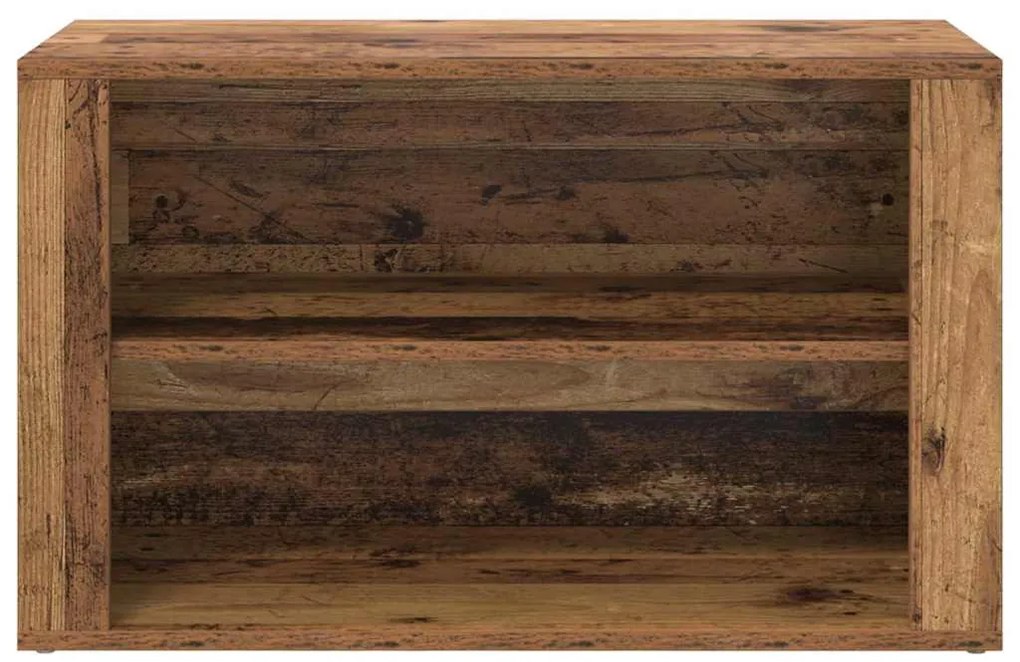 Cipőtartó polcokkal tárolóval Régi fa 75 x 35 x 45 cm Faanyag