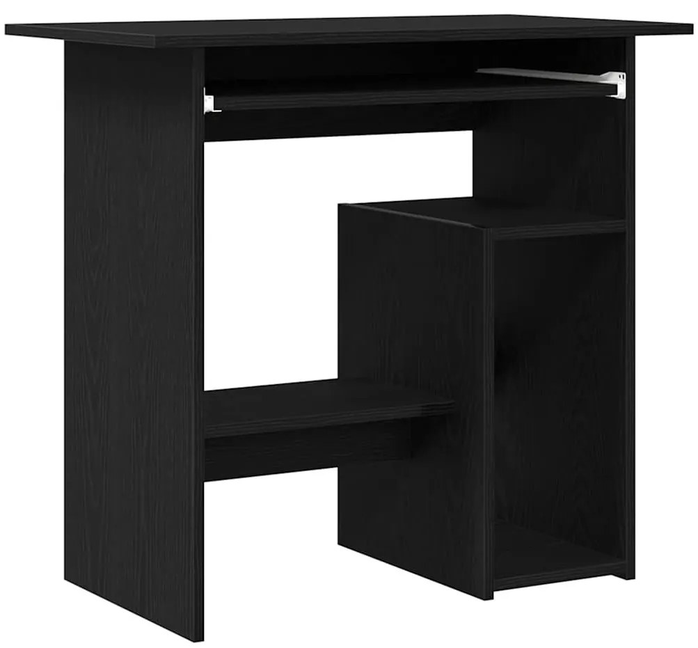 fekete tölgy színű szerelt fa íróasztal 80 x 45 x 74 cm