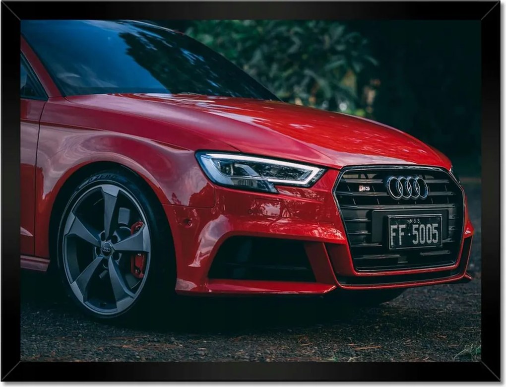 Poszterek keretben 40x30 Piros Audi S3 Alufelni