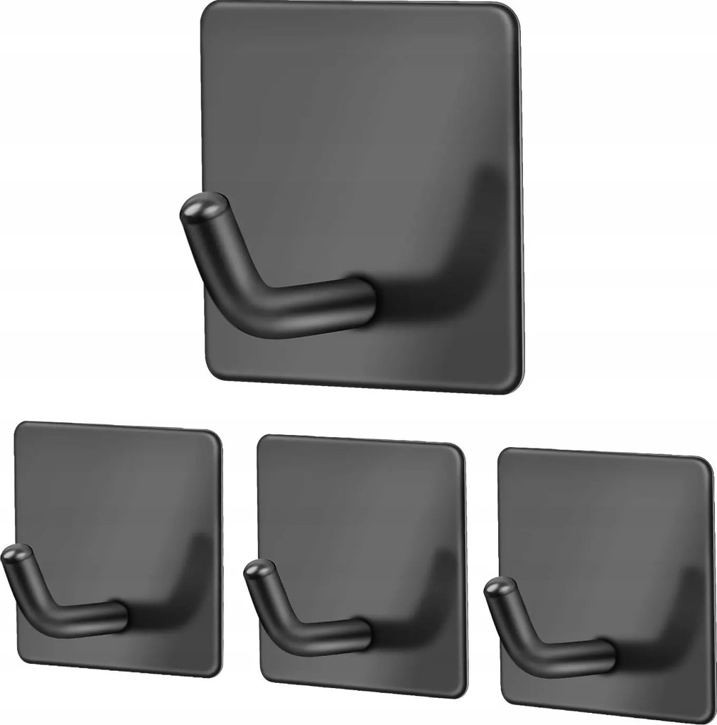 Vista 4 db öntapadós rozsdamentes acél fürdőszobai akasztó