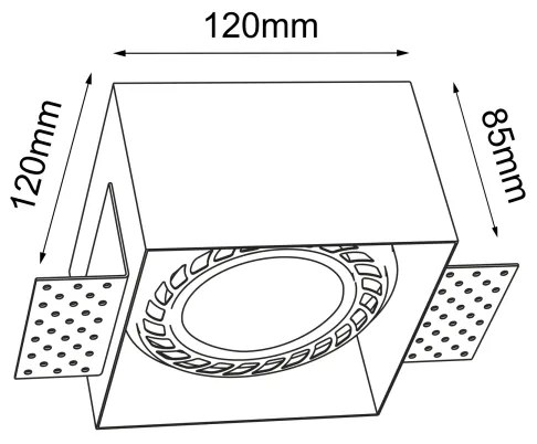 Brosline 3268 - Beépíthető mennyezeti lámpa CAGE 1xGU10/18W/230V fekete