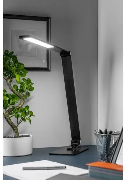 Lámpa Asztali LONEOS 12W, 700lm, AC220-240V, 3-CCT, 5 fokozatú fényerő ,RA>80,USB, fekete