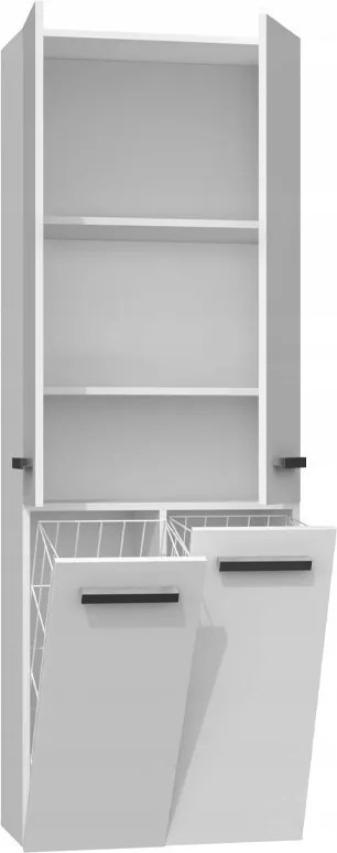 2K DD fürdőszoba szekrény, fényes fehér