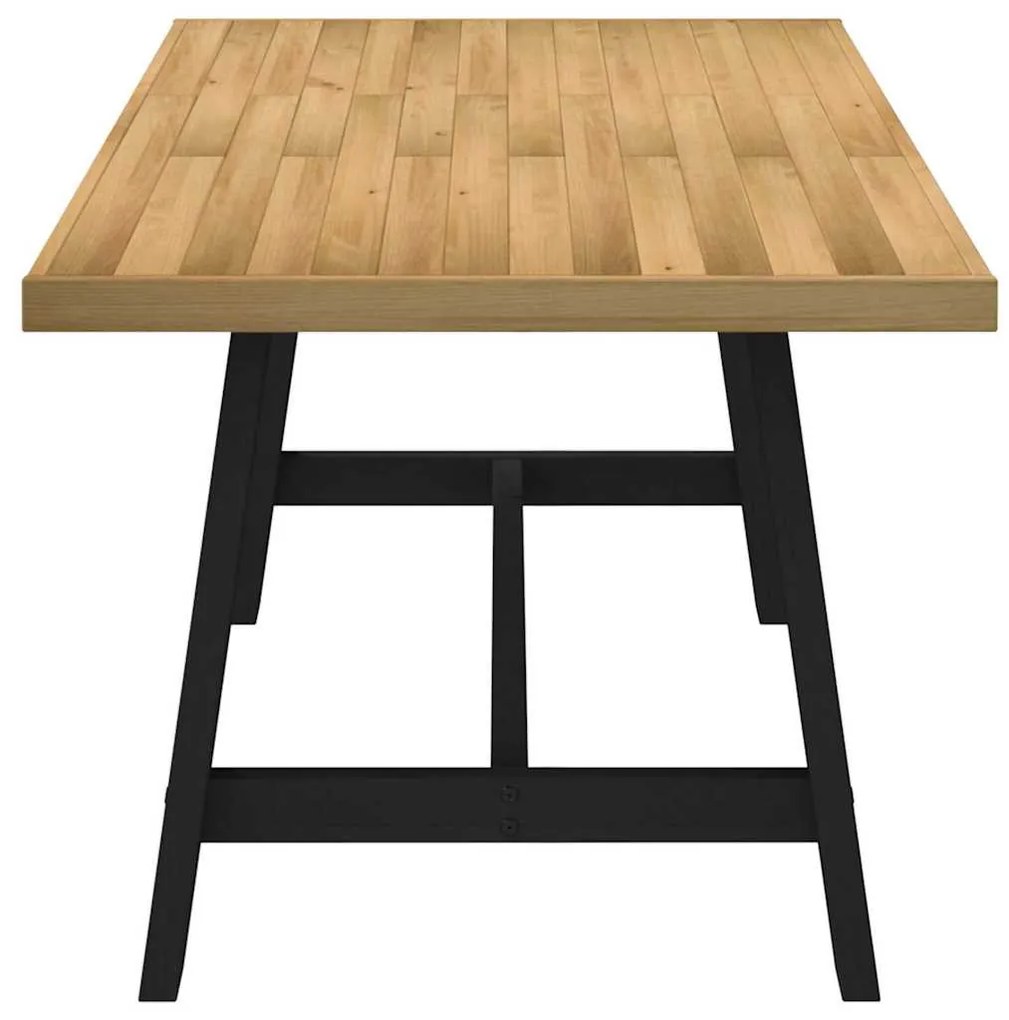 Étkezőasztal NOAIN A alakú lábak 180x90x75 cm tömör fa fenyőfa