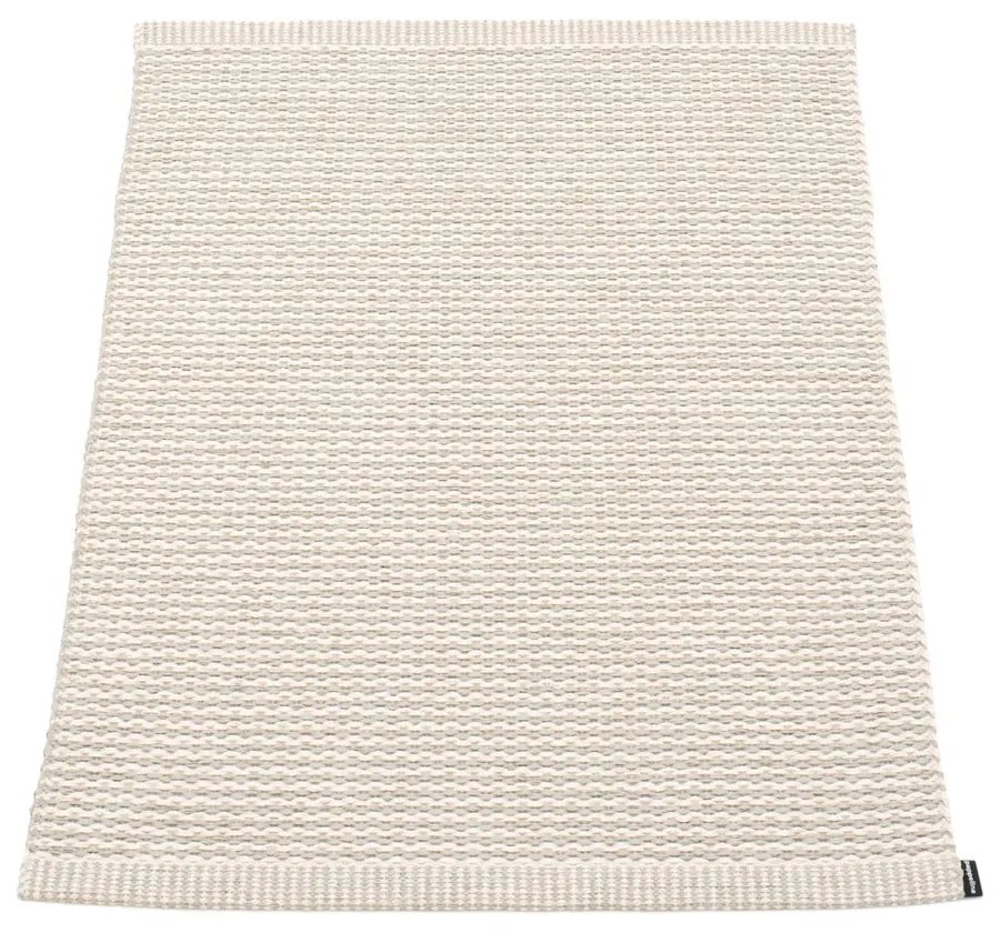 Krémszínű kültéri-beltéri szőnyeg 60x85 cm Mono Linen Vanilla – Pappelina