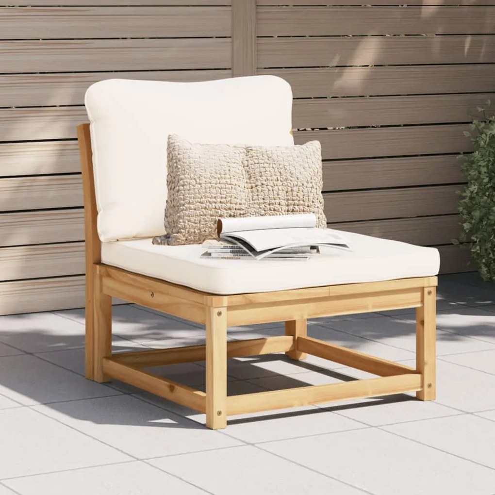2 db tömör akácfa kerti kanapé párnákkal