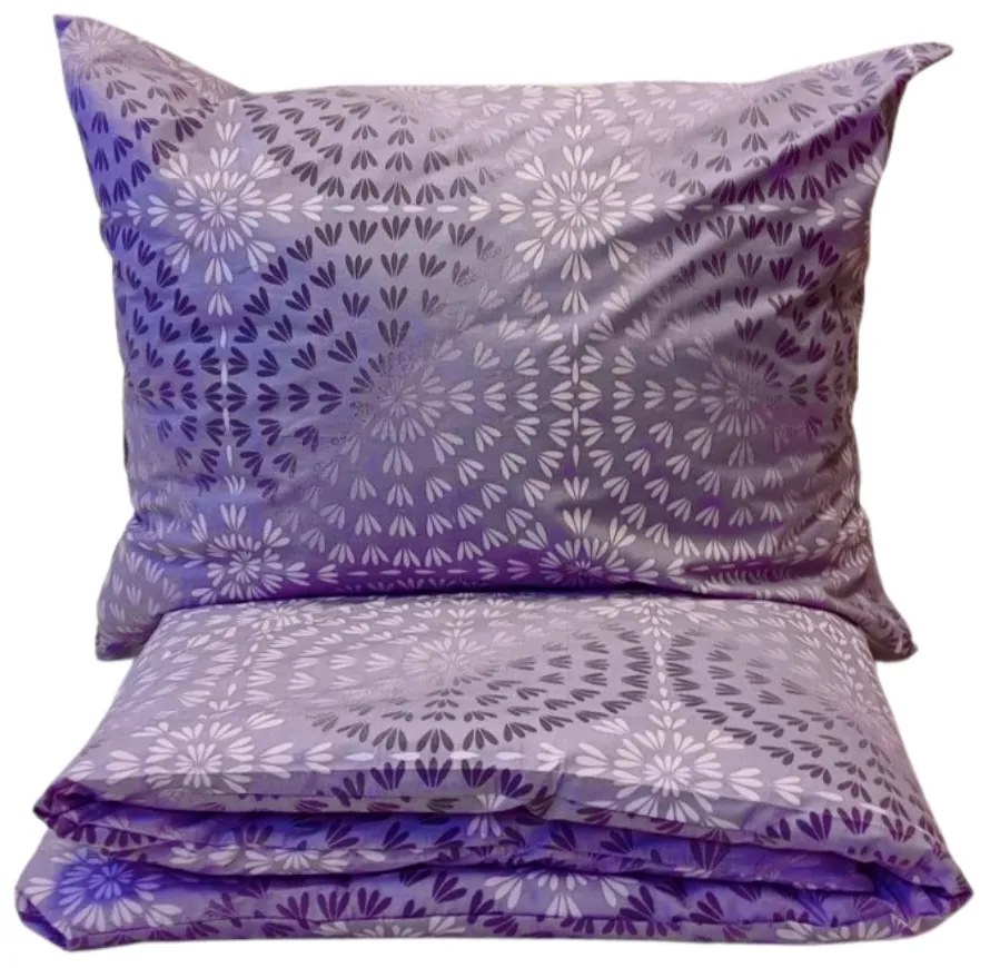 Pamut lepedők Luxor lila TiaHome - 1x Párna 90x70cm, 1x Paplan 140x200cm