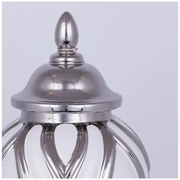 Kerámia tégely 35x18,5 cm ezüst/fehér