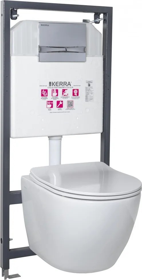 Delos Adriatic Chrome falba építhető WC tartály szett