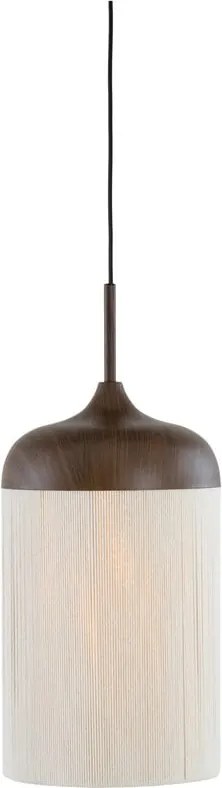 Sötétbarna függőlámpa textil búrával ø 22 cm Dania – Light & Living
