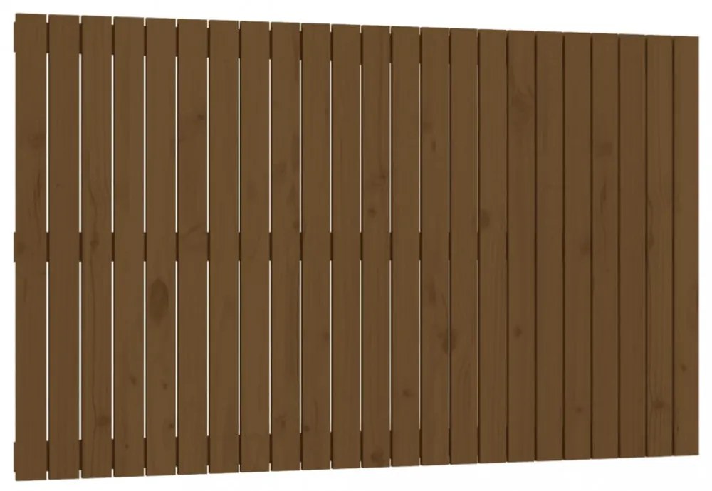 mézbarna tömör fenyőfa fali fejtámla 147 x 3 x 90 cm