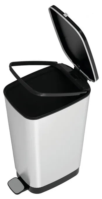 Ezüstszínű műanyag pedálos szemetes 45 l Chic Bin – KIS