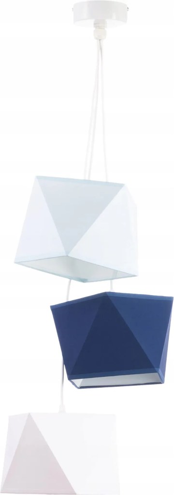 Trio kék-fehér függőlámpa gyerekeknek