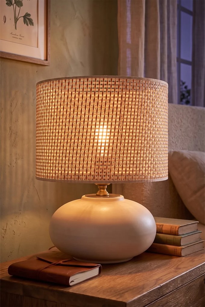 Loriena kerámia éjjeli lámpa, Ø30 cm