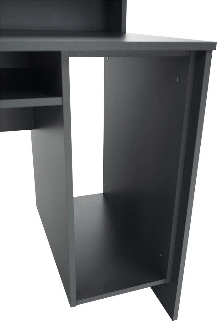 Számítógépasztal/gamer asztal, grafit, TEZRO NEW