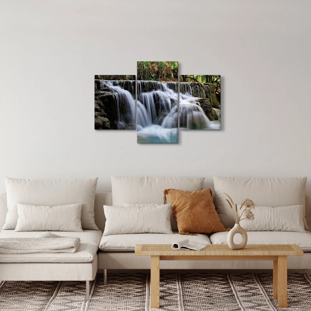 Egy kép a vízesésekről a dzsungelben (90x60 cm)