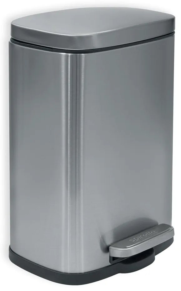Matt ezüstszínű acél pedálos szemetes 5 l Akira – Spirella