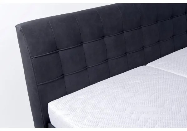 Kárpitozott ágy matraccal és tárolórekesszel VIOLET 180x200 cm antracit