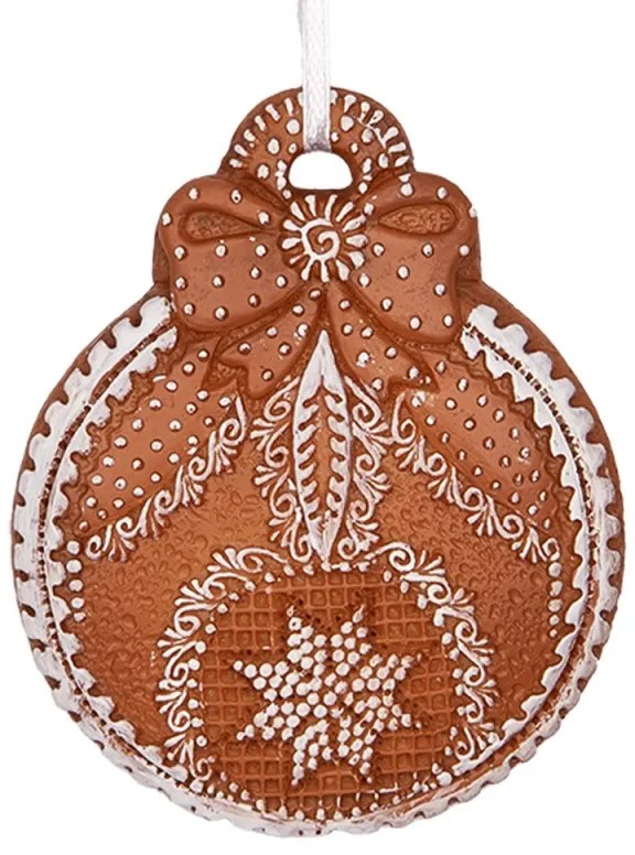 Karácsonyfadísz Mézeskalács masnis dísz