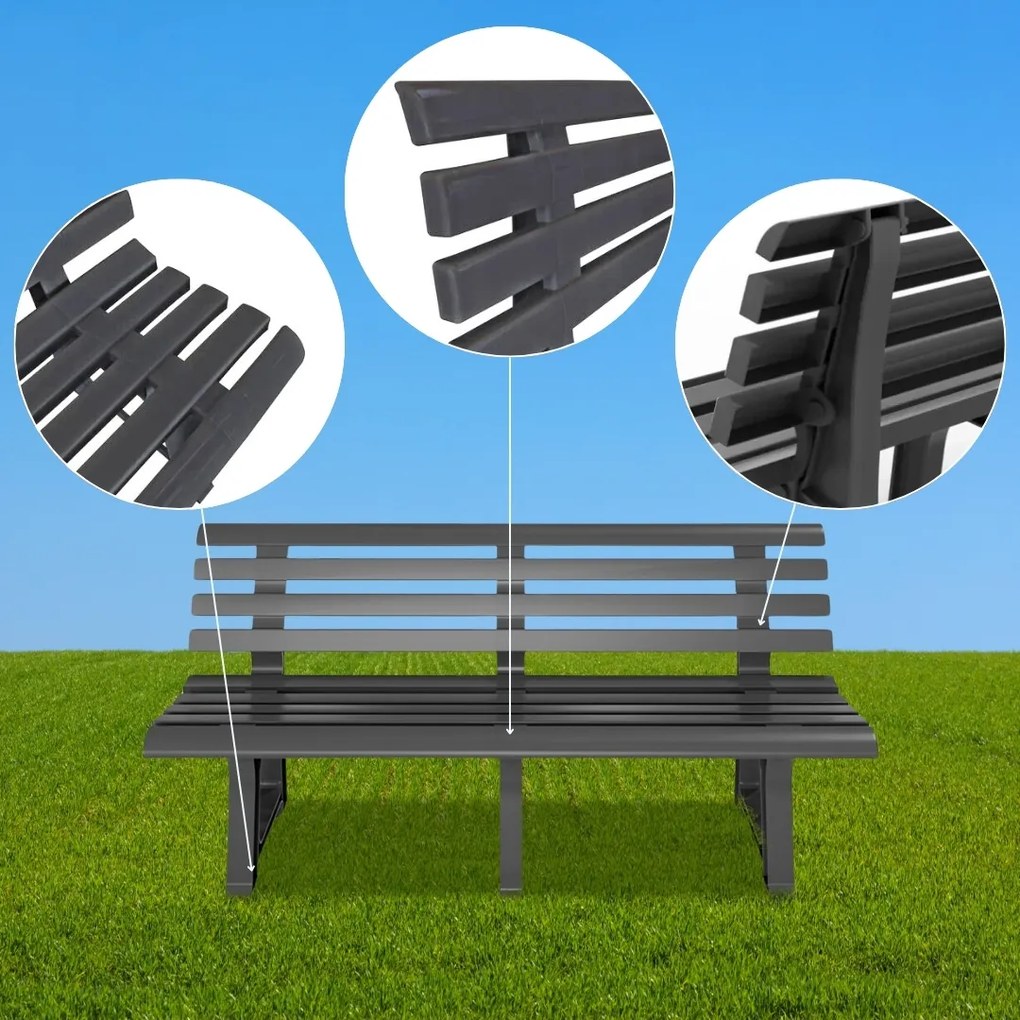 ORCHIDEA kerti pad, 145x49x74cm, antracit I.P.A.E-Progarden