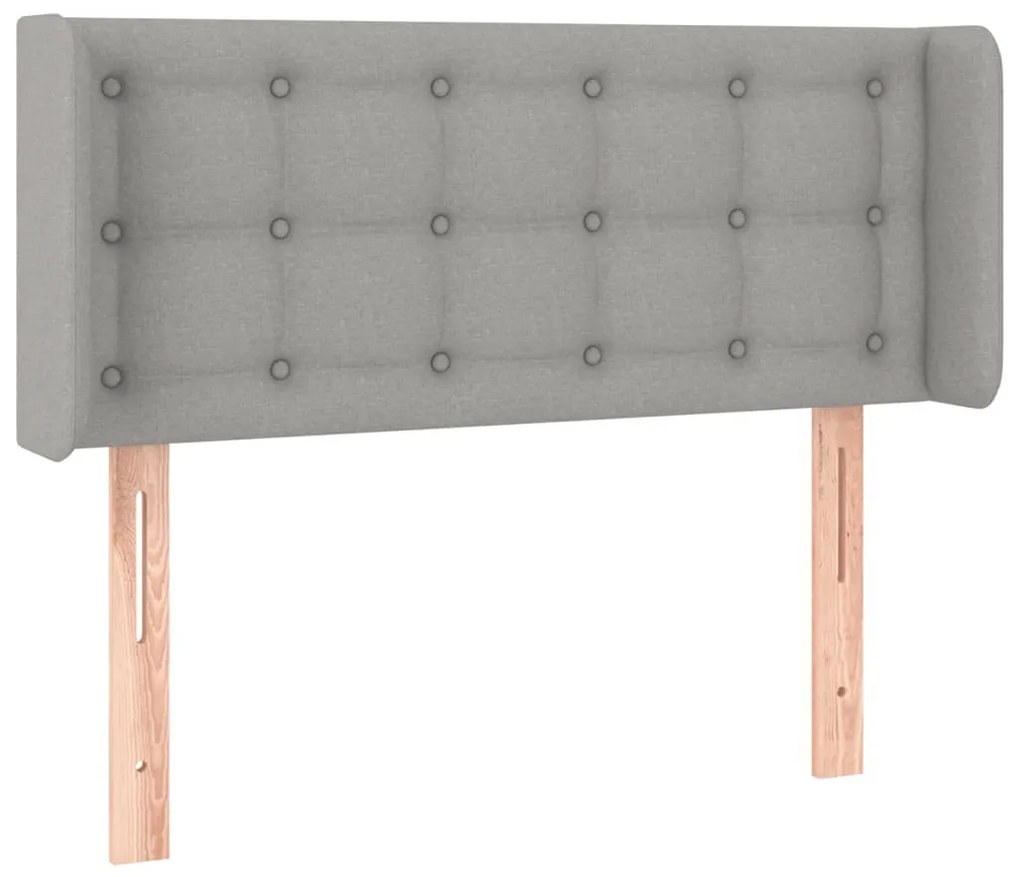 világosszürke szövet LED-es fejtámla 103 x 16 x 78/88 cm