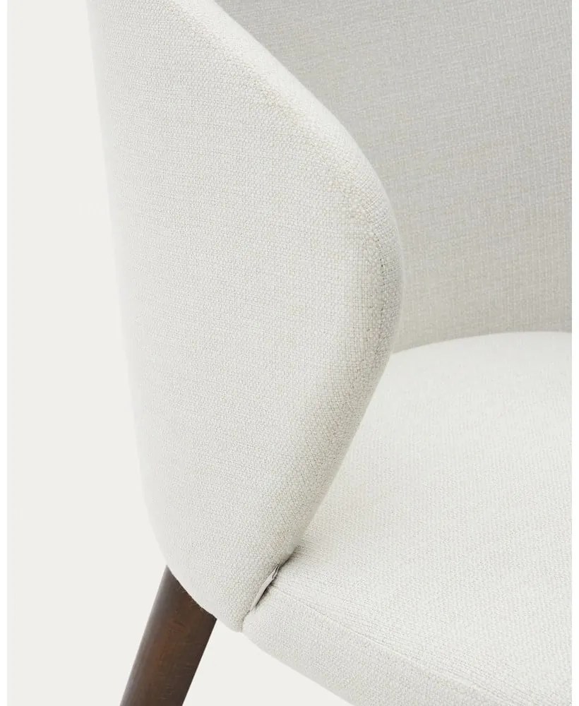 Krémszínű kárpitozott étkezőfotel Darice – Kave Home