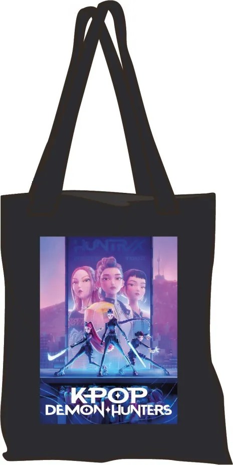 K-pop Démonvadászok Neon Warriors shopping bag, bevásárlótáska 41 cm