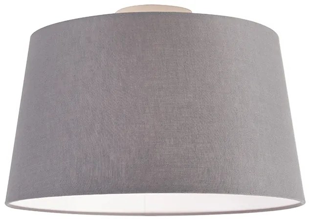 Modern mennyezeti lámpa sötétszürke árnyékolóval 35 cm - Combi