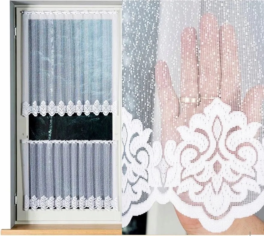 Jacquard függöny Jacquard mintás 200x70cm irigység (kész) szegéllyel