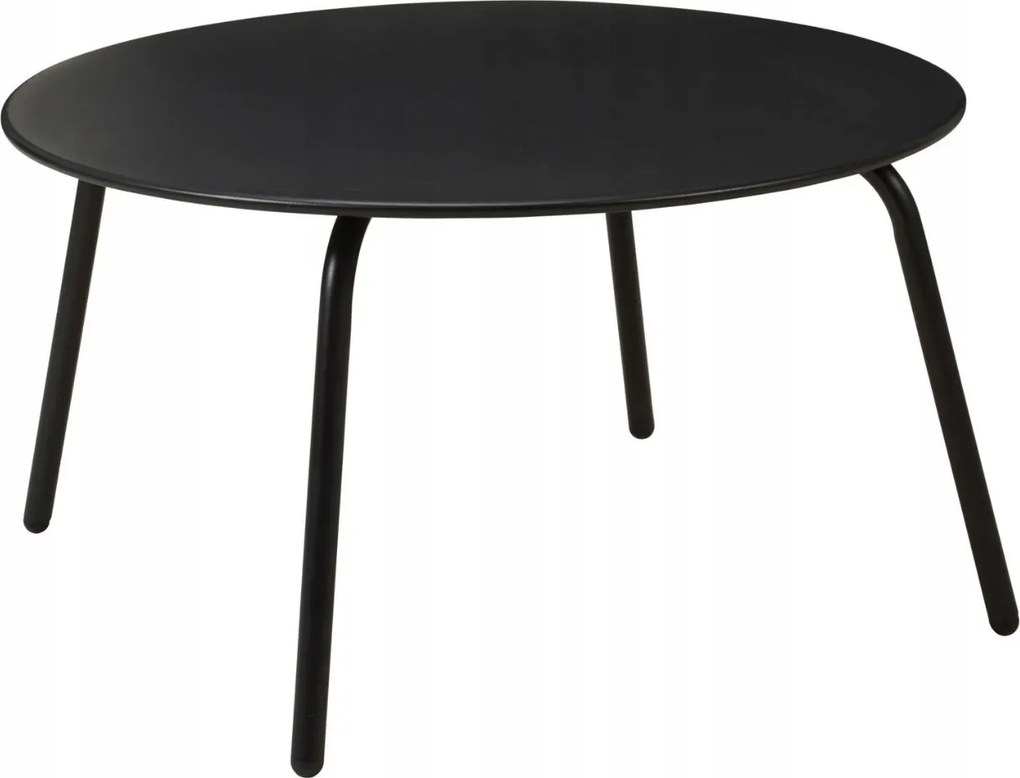 Dohányzóasztal Nappaliba Fém 70xh40 cm Matt Fekete modern