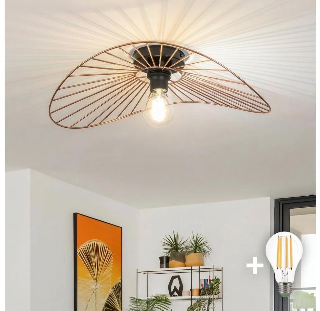 Brilagi - LED felületre szerelhető csillár CERIA WIRE 1xE27/40W/230V 40x56 cm bronz