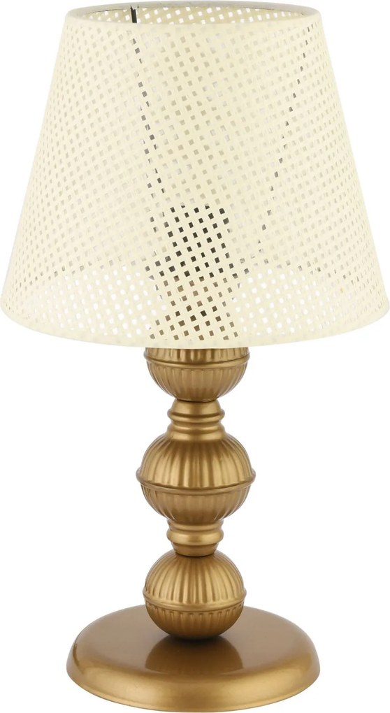 Fém éjjeli lámpa, krém-arany, 20 cm – TR390FLH2694