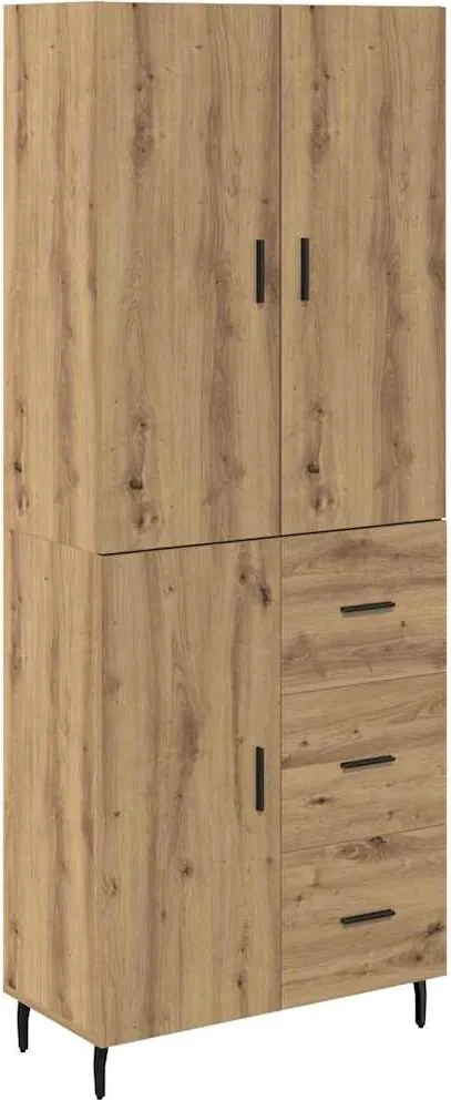 vidaXL Magasfiú fiókkal 2 pcs Artisan tölgy Faanyag