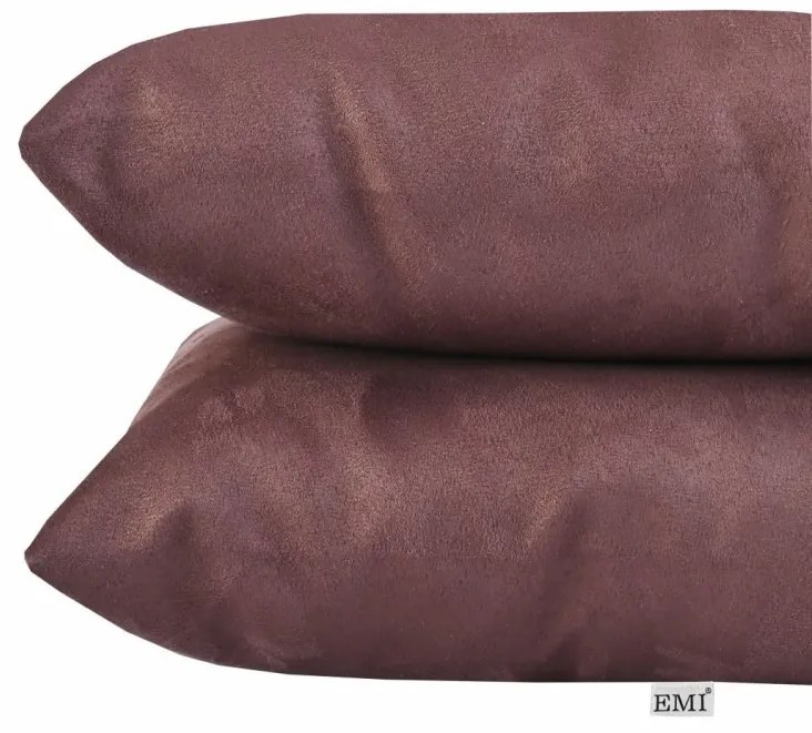 EMI barna 40x40 cm velúr dekor párna, Párna 40x40 cm