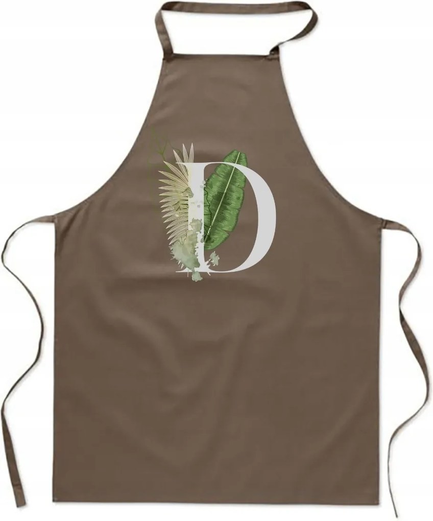 Konyhai Kötény Bézs D Betűvel Daniel Danuta Daria FA_411_b