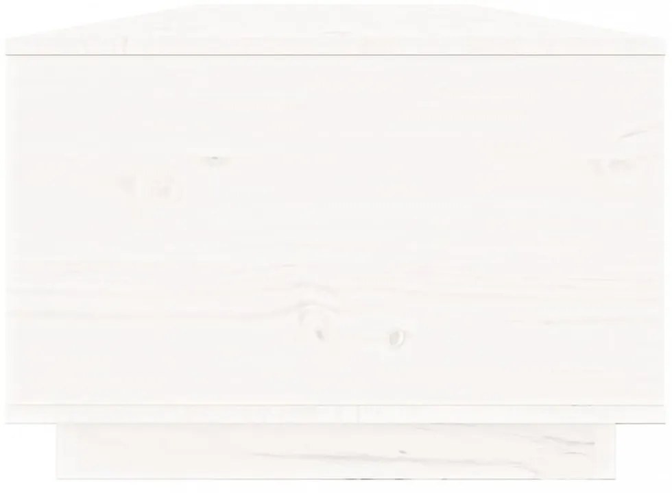fehér tömör fenyőfa dohányzóasztal 100x50x35 cm