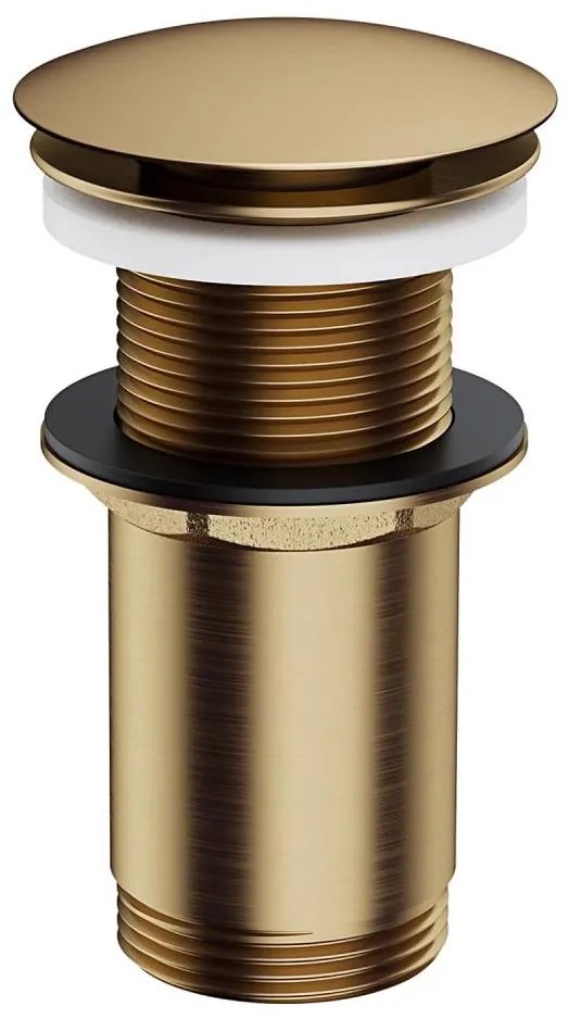 OMNIRES A716BR - CLICK-CLACK mosdóleeresztő 6,6 cm, szálcsiszolt bronz