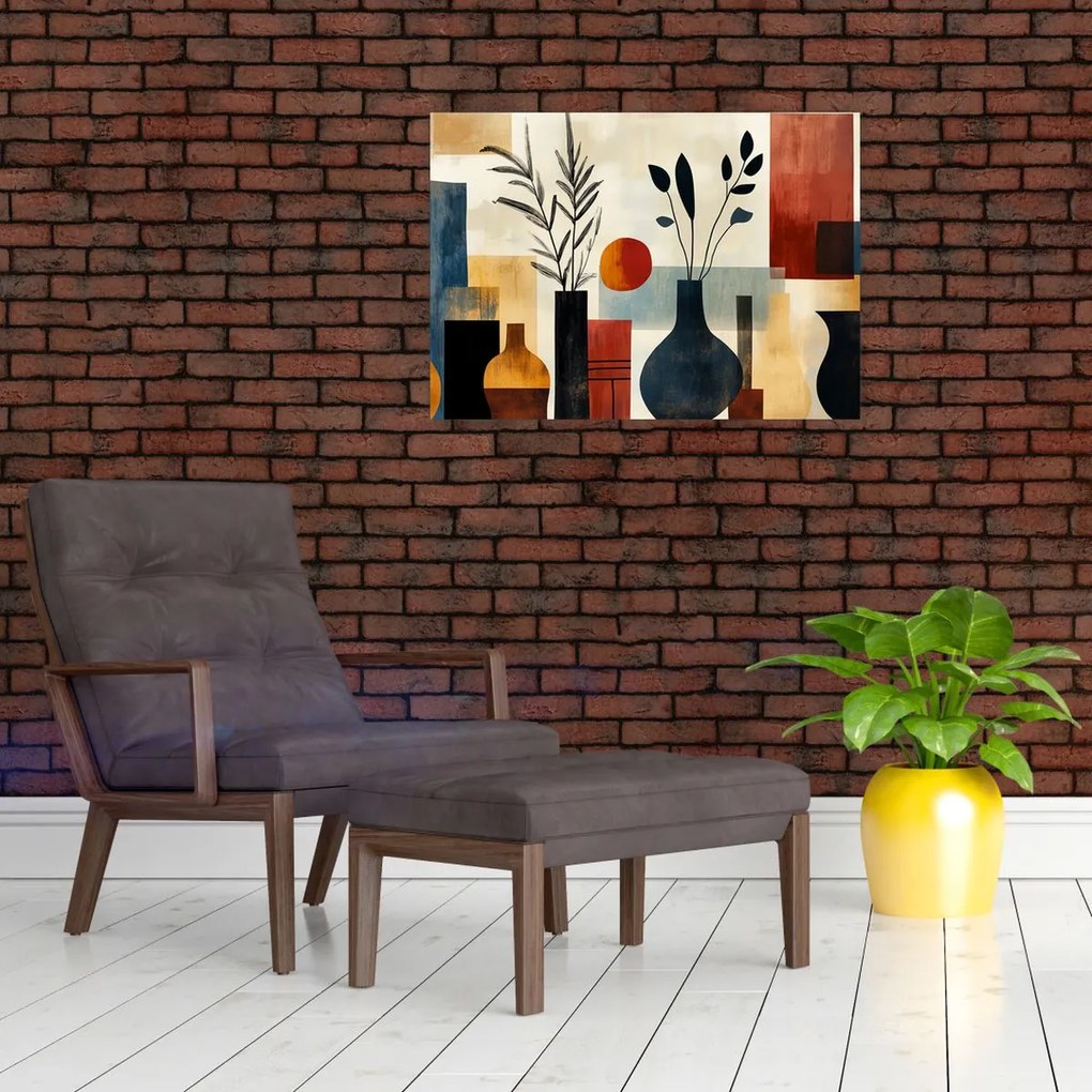 Kép - Kubista vázák (70x50 cm)