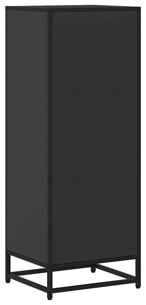 fekete forgácslap könyvszekrény 40x35x107,5 cm