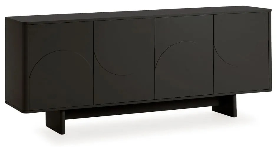 Fekete komód 180x75x40 cm Solei – MOME