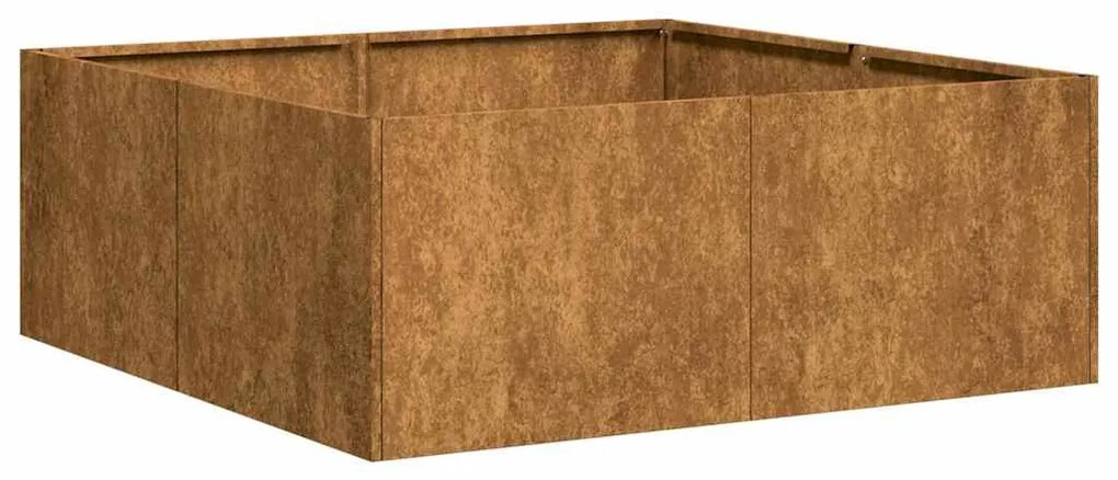 vidaXL ültető rozsdás 80x80x30 cm időjárásálló acélból