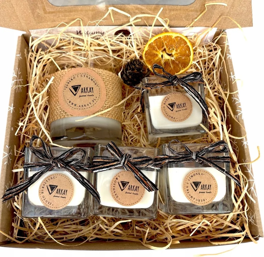 Ajándék Kosár Készlet Illatgyertyák Kézzel készített Ajándék Kosarak