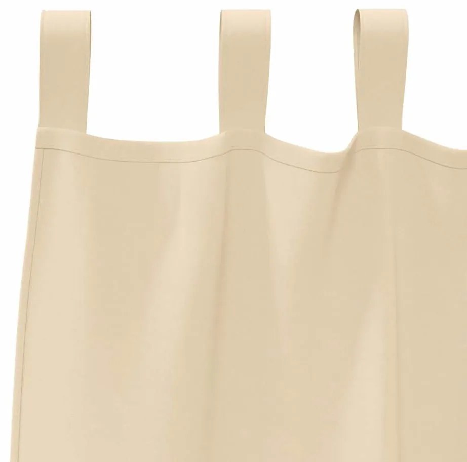 Függönyök függönyökkel 2 pcs Krém 140x140cm Poliészter